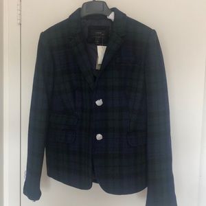 J Crew Black watch Schoolboy blazer